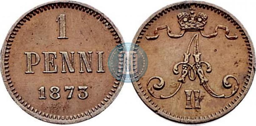 Picture 1 penni 1873 year  