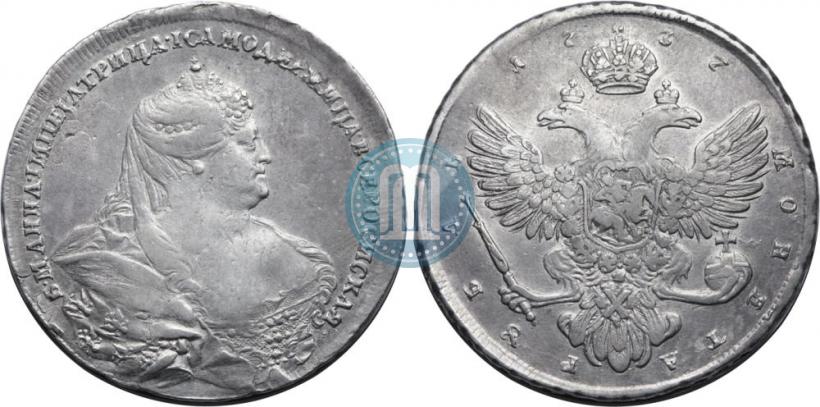 Picture 1 rouble 1737 year  "Moscow type"