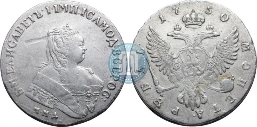 Фото 1 рубль 1749 года ММД 