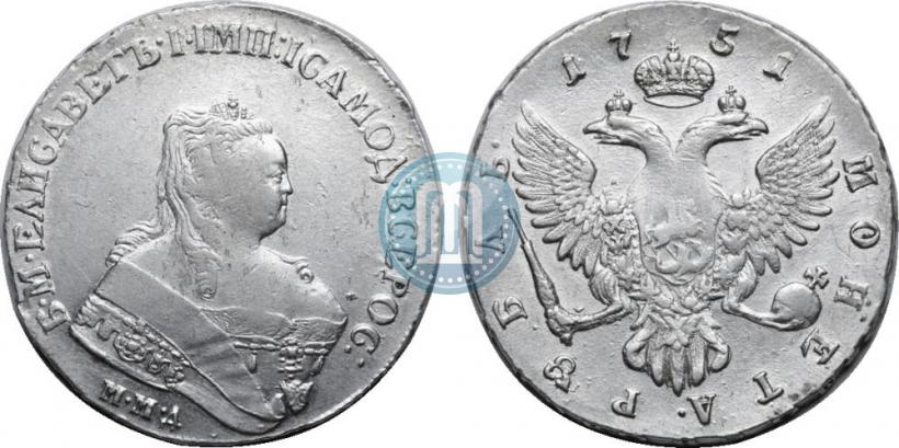 Picture 1 rouble 1751 year ММД 