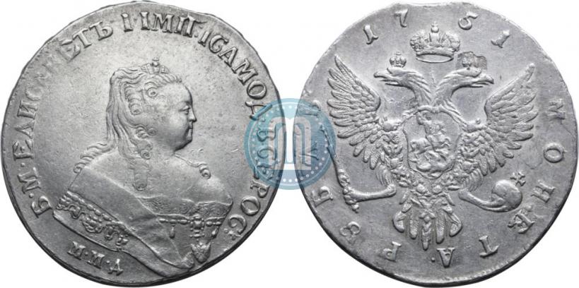 Picture 1 rouble 1751 year ММД 