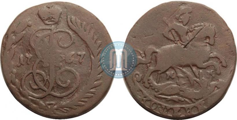 Фото 1 копейка 1767 года ММ 