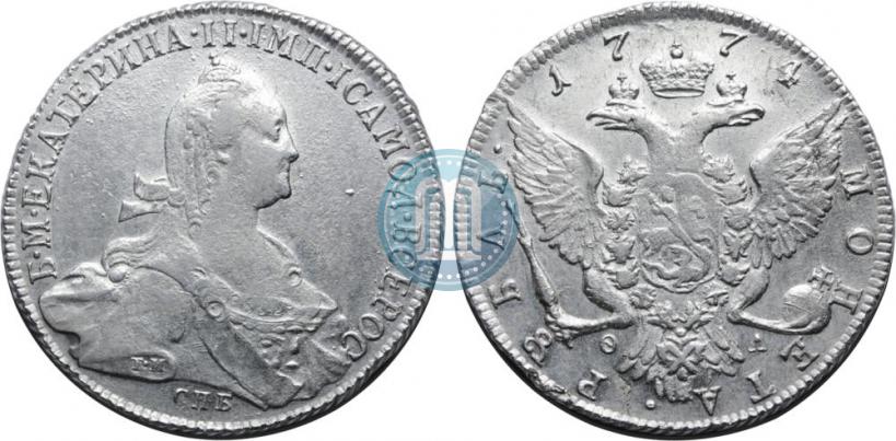 Picture 1 rouble 1774 year СПБ-ФЛ 