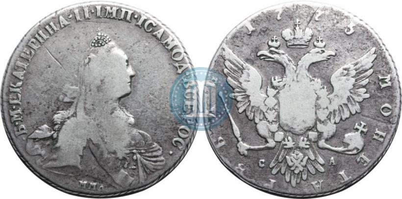 Фото 1 рубль 1775 года ММД-СА 