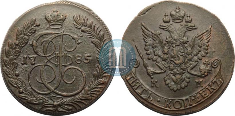 Picture 5 kopecks 1785 year КМ 