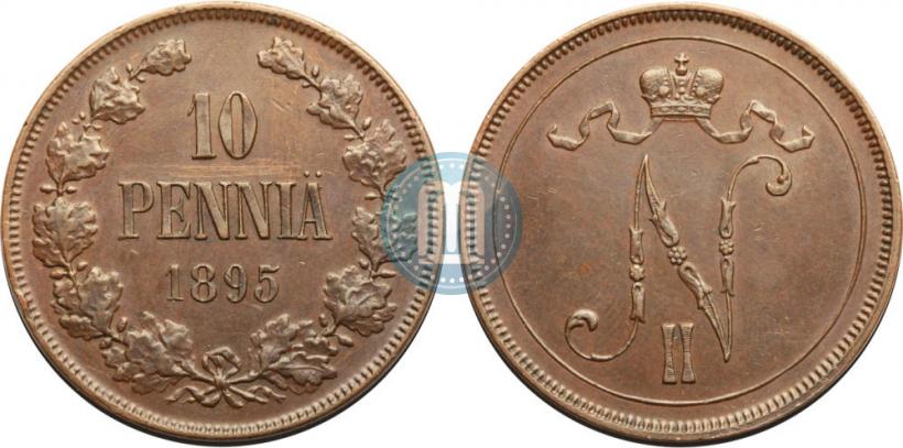 Фото 10 пенни 1895 года  
