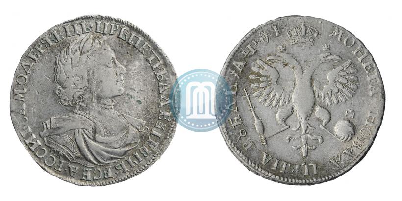 Фото 1 рубль 1719 года OK-L "Портрет в латах"