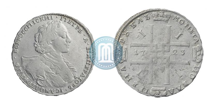 Picture 1 rouble 1723 year OK "Portrait with ermine mantle"