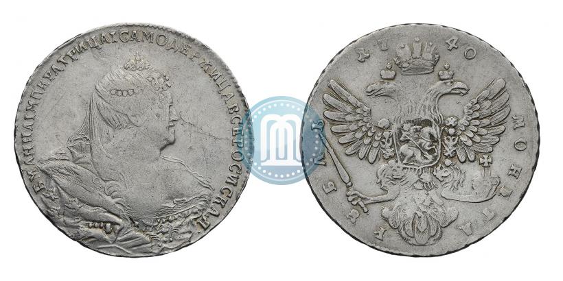 Picture 1 rouble 1740 year  "Moscow type"