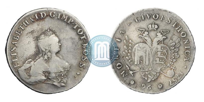Picture 96 kopecks 1757 year  "For Livonia"