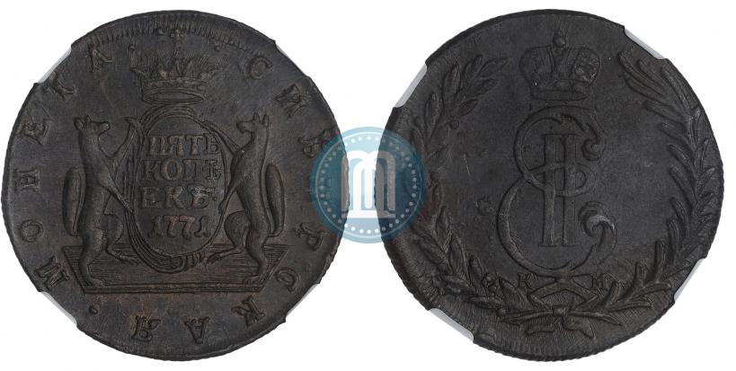 Фото 5 копеек 1771 года КМ 