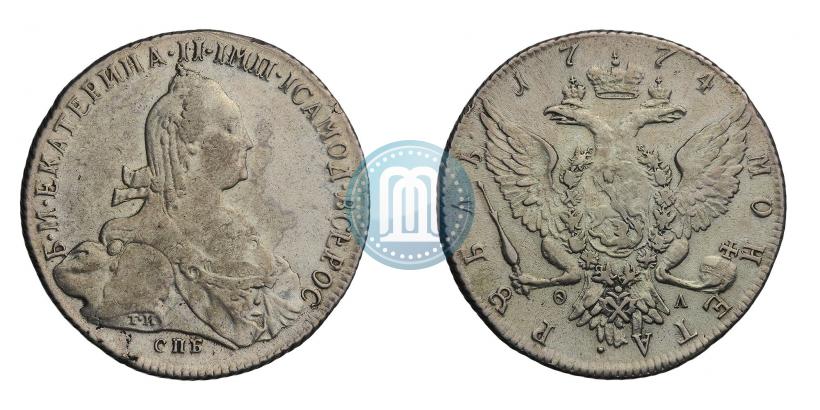 Picture 1 rouble 1774 year СПБ-ФЛ 