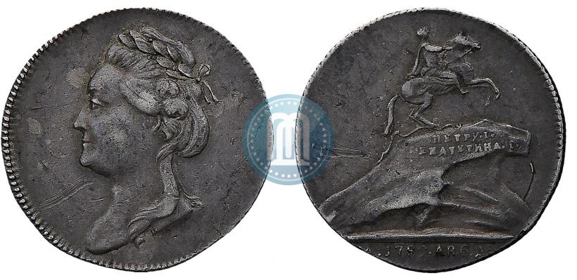 Picture Token Coin 1782 year  "Monument to Peter the Great in Saint-Petersburg"