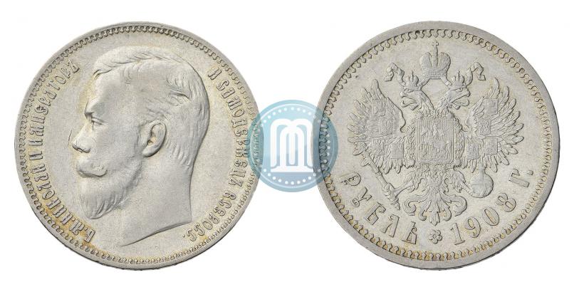 Picture 1 rouble 1908 year (ЭБ) 