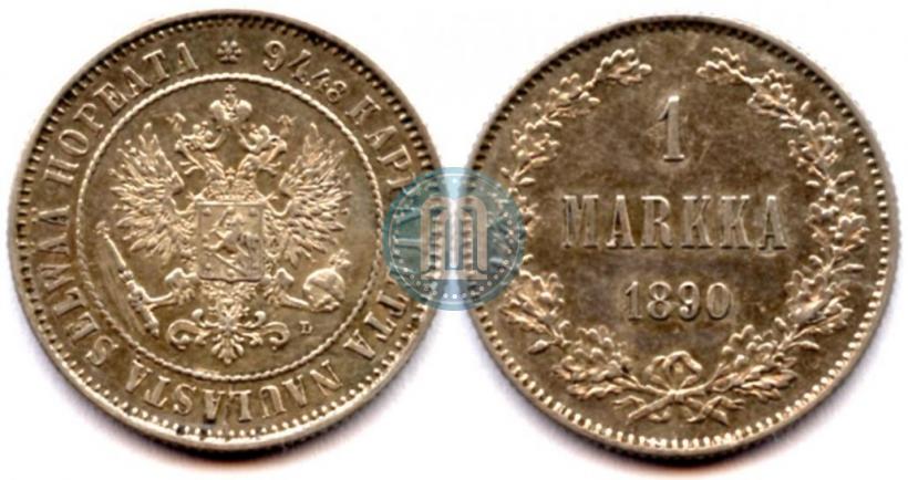 Picture 1 markka 1890 year L 