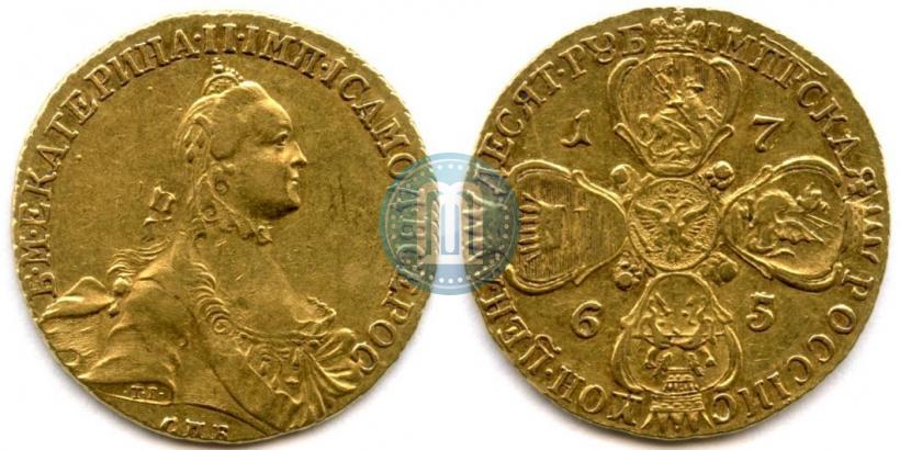 Picture 10 roubles 1765 year СПБ 