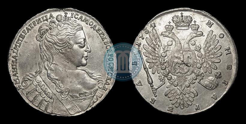 Фото 1 рубль 1734 года  "Тип 1734 года"