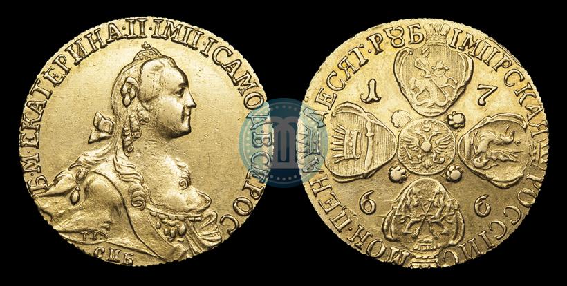 Picture 10 roubles 1766 year СПБ 