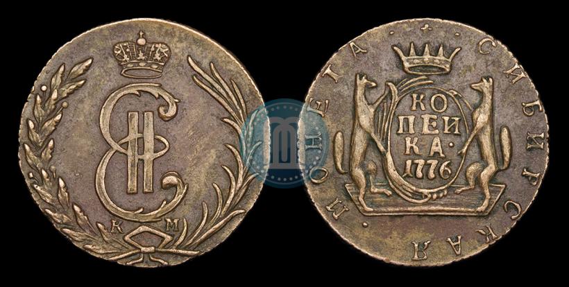 Фото 1 копейка 1776 года КМ 