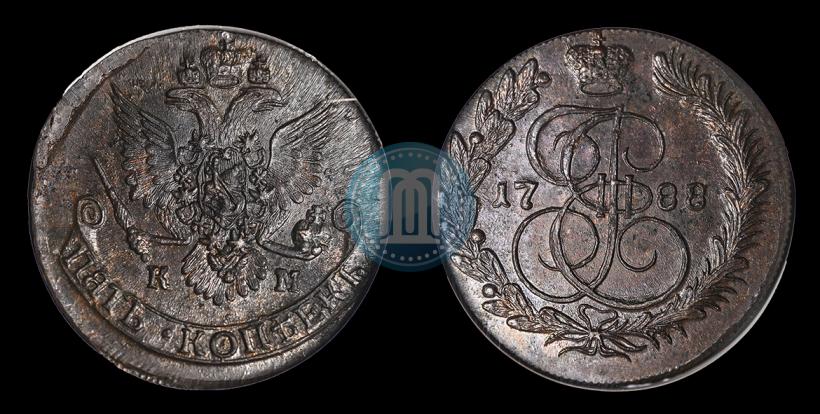 Фото 5 копеек 1788 года КМ 