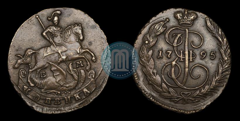 Picture 1 kopeck 1795 year ЕМ 
