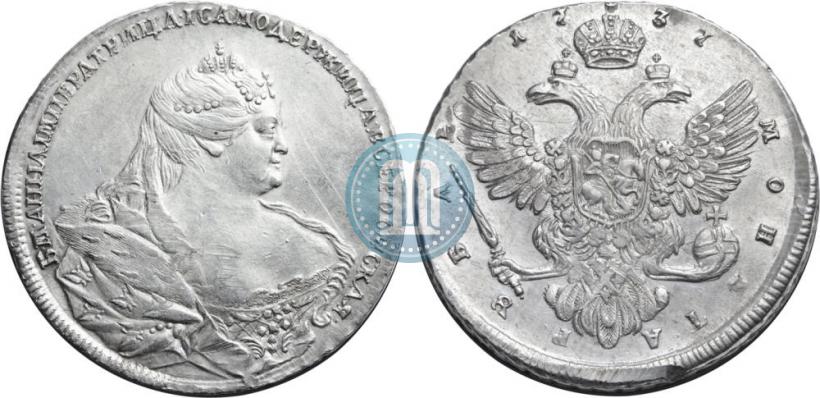 Picture 1 rouble 1737 year  "Moscow type"