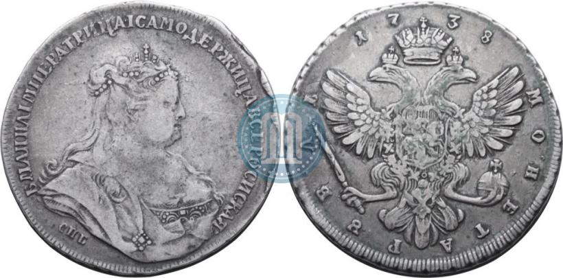 Picture 1 rouble 1738 year СПБ "Petersburg type"