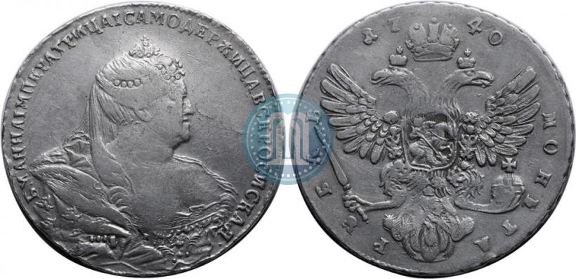 Picture 1 rouble 1740 year  "Moscow type"