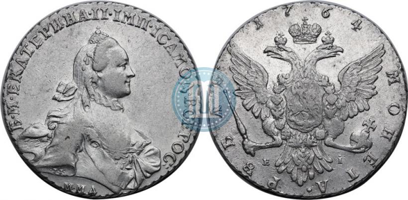 Picture 1 rouble 1764 year ММД-EI 