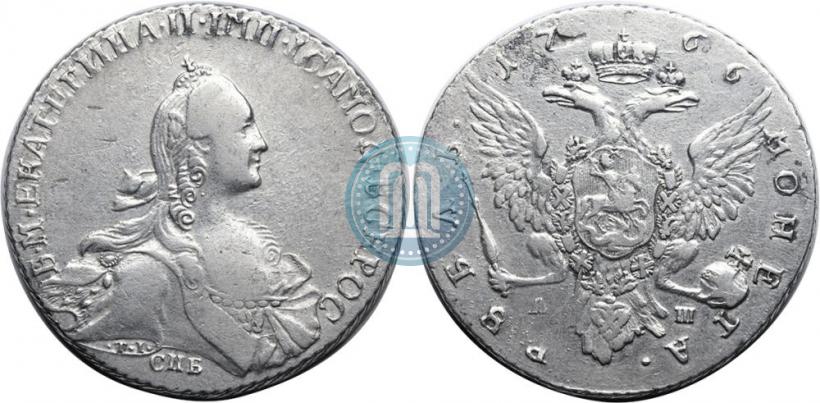 Picture 1 rouble 1766 year СПБ-АШ 