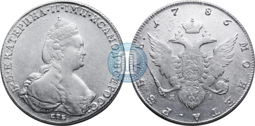 Picture 1 rouble 1786 year СПБ-ЯА 