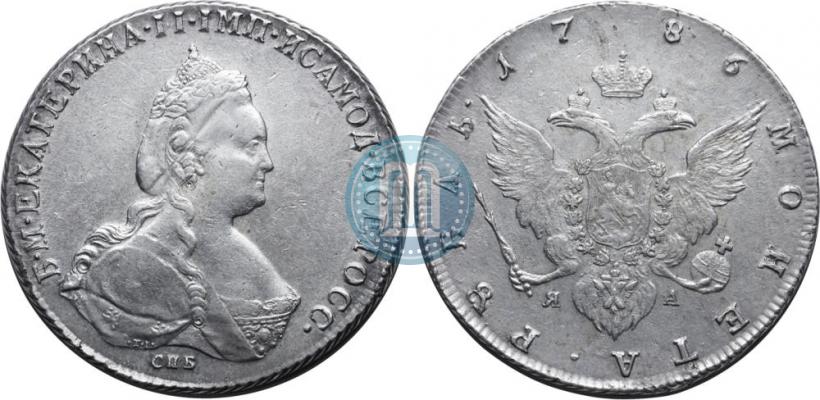 Picture 1 rouble 1786 year СПБ-ЯА 