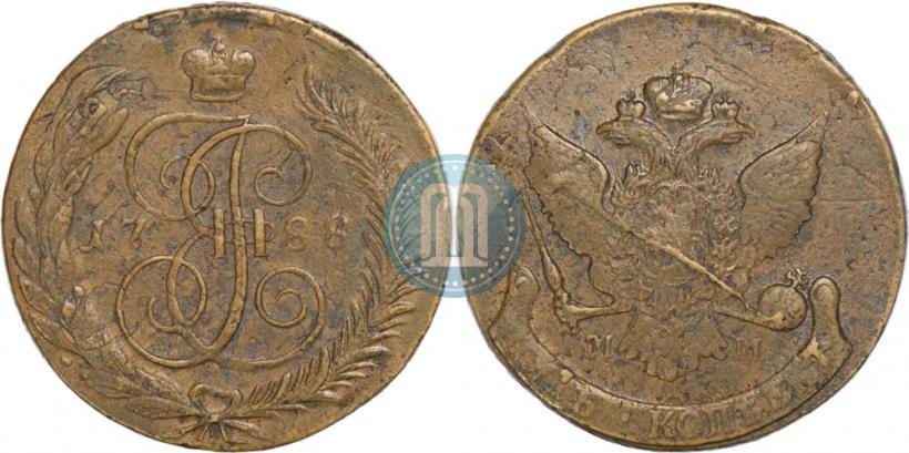 Фото 5 копеек 1788 года ММ 