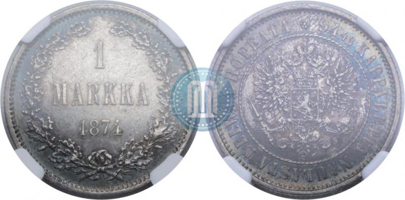 Picture 1 markka 1874 year S 