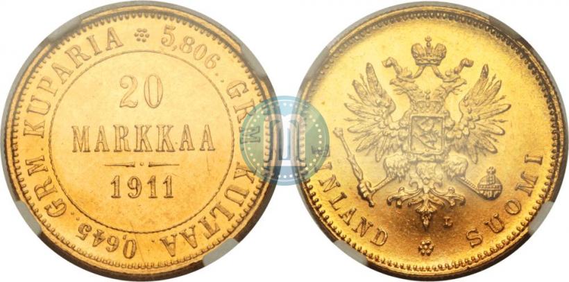 Picture 20 markkaa 1911 year L 