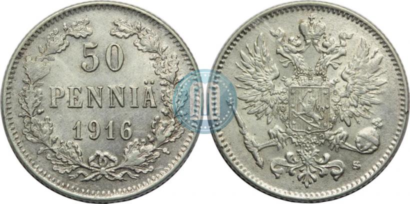 Фото 50 пенни 1916 года S 