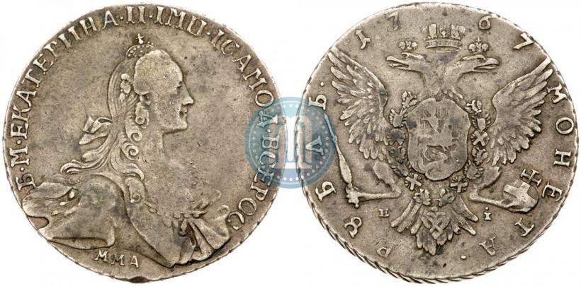 Фото 1 рубль 1767 года ММД-EI 
