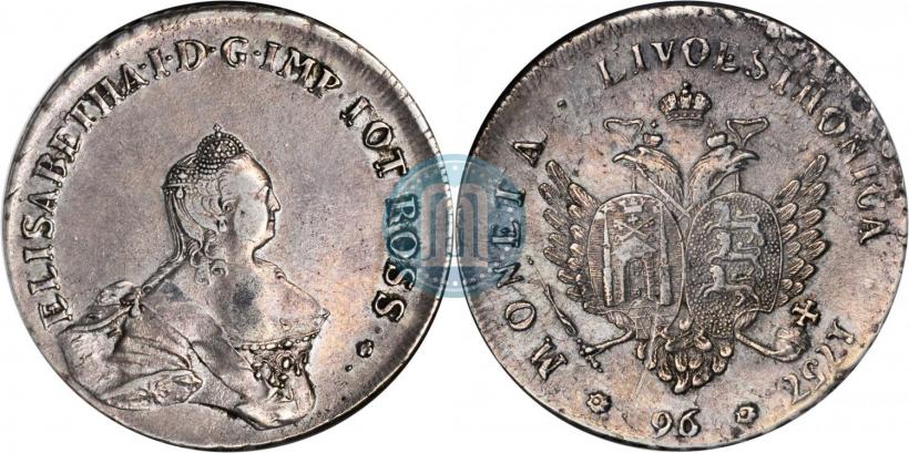 Фото 96 копеек 1757 года  "Ливонез"