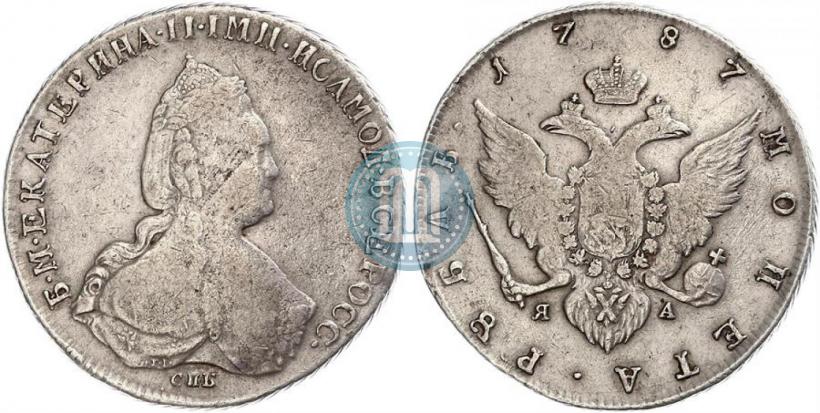 Picture 1 rouble 1787 year СПБ-ЯА 