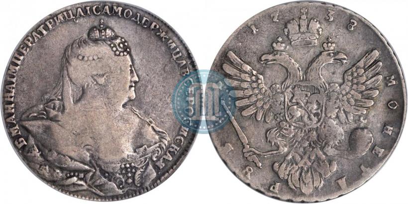 Picture 1 rouble 1738 year  "Moscow type"