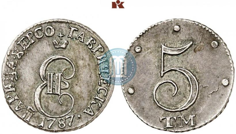 Фото 5 копеек 1787 года ТМ 