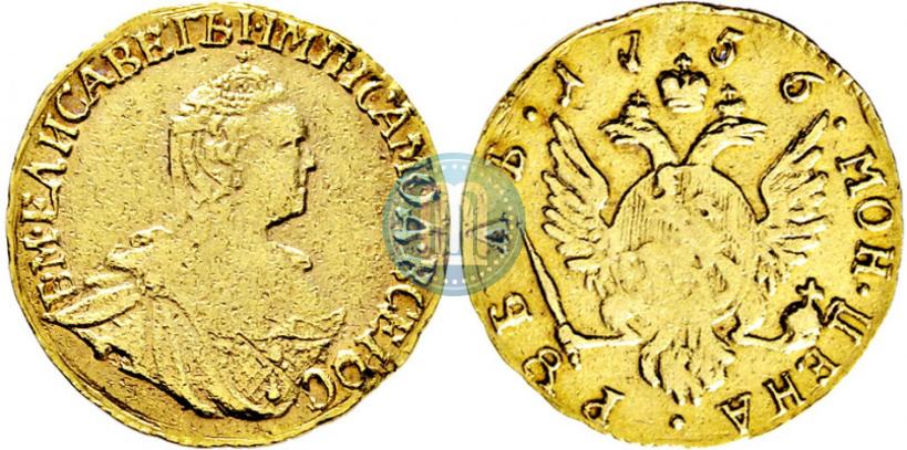 Фото 1 рубль 1756 года  