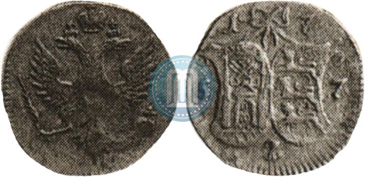 Фото 2 копейки 1757 года  "Ливонез"