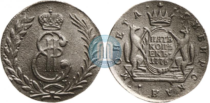 Фото 5 копеек 1776 года КМ 