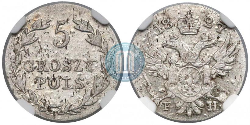 Picture 5 groszy 1827 year FH 
