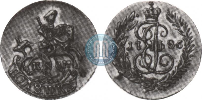 Фото Полушка 1786 года КМ 
