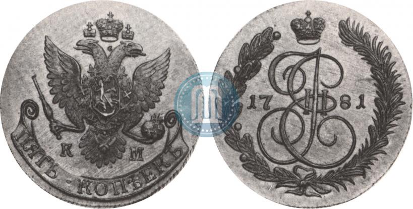 Picture 5 kopecks 1781 year КМ 