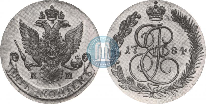 Picture 5 kopecks 1784 year КМ 