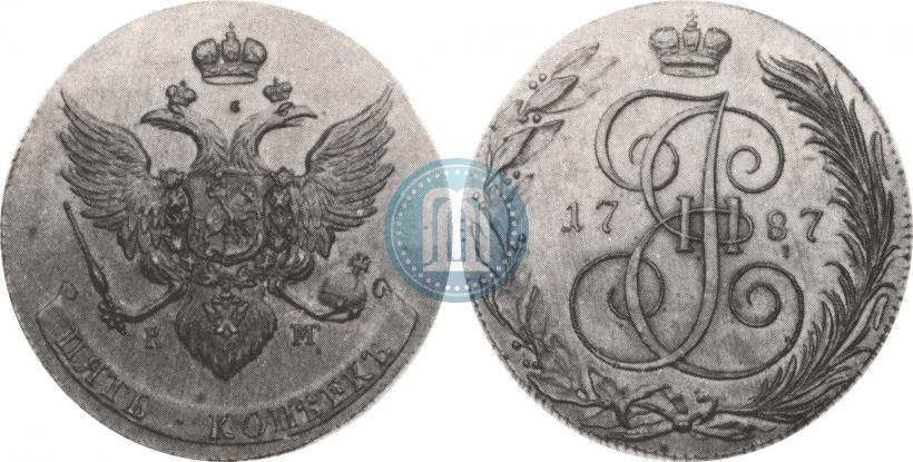 Picture 5 kopecks 1787 year КМ 