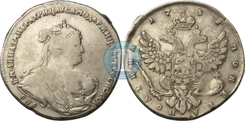 Picture Poltina 1738 year СПБ "Petersburg type"
